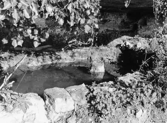 Saint-Laurent-des-Combes, lavoir naturel.